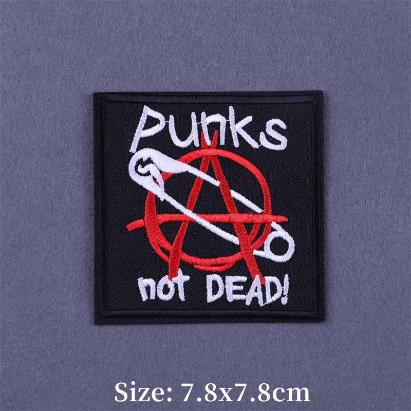 Punk Embroidered Iron on Patch - огляд і ціна Velcro Sew On