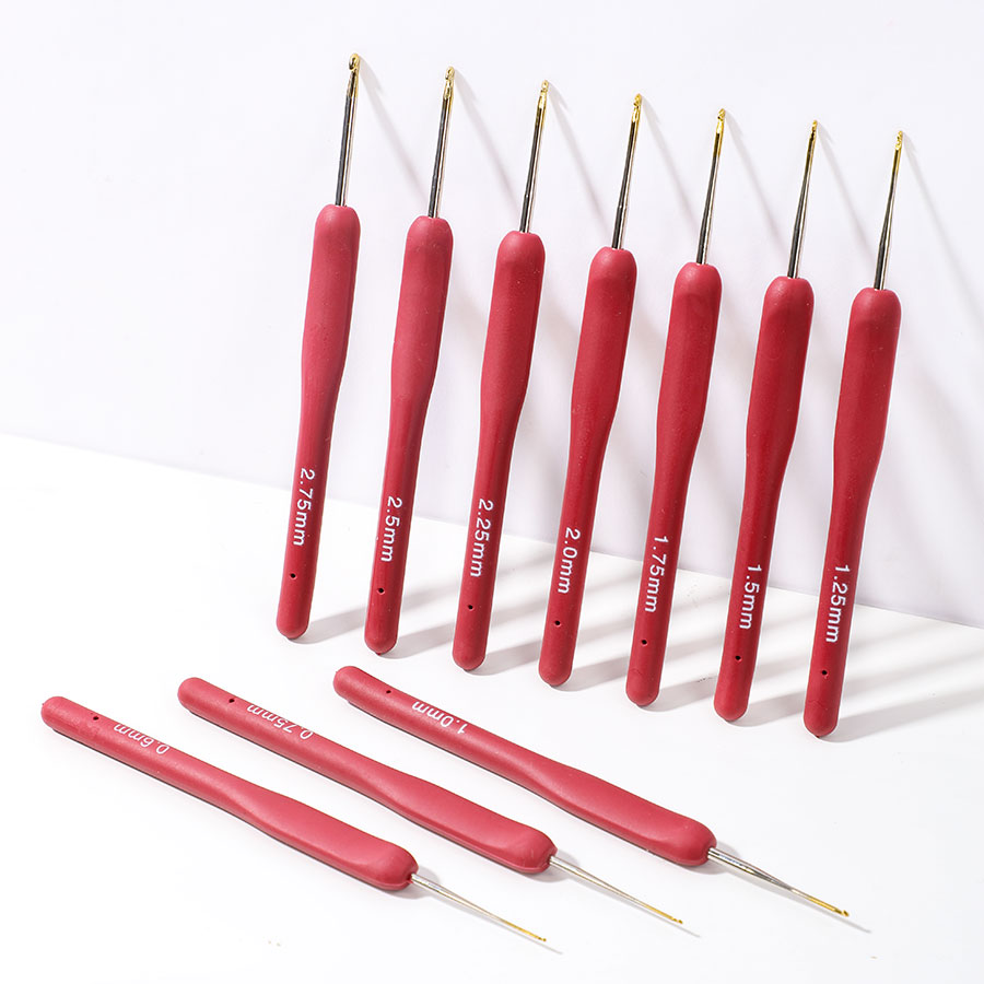 10pcs Red Crochet Set Kit Sili - огляд і ціна Sewing Necessities