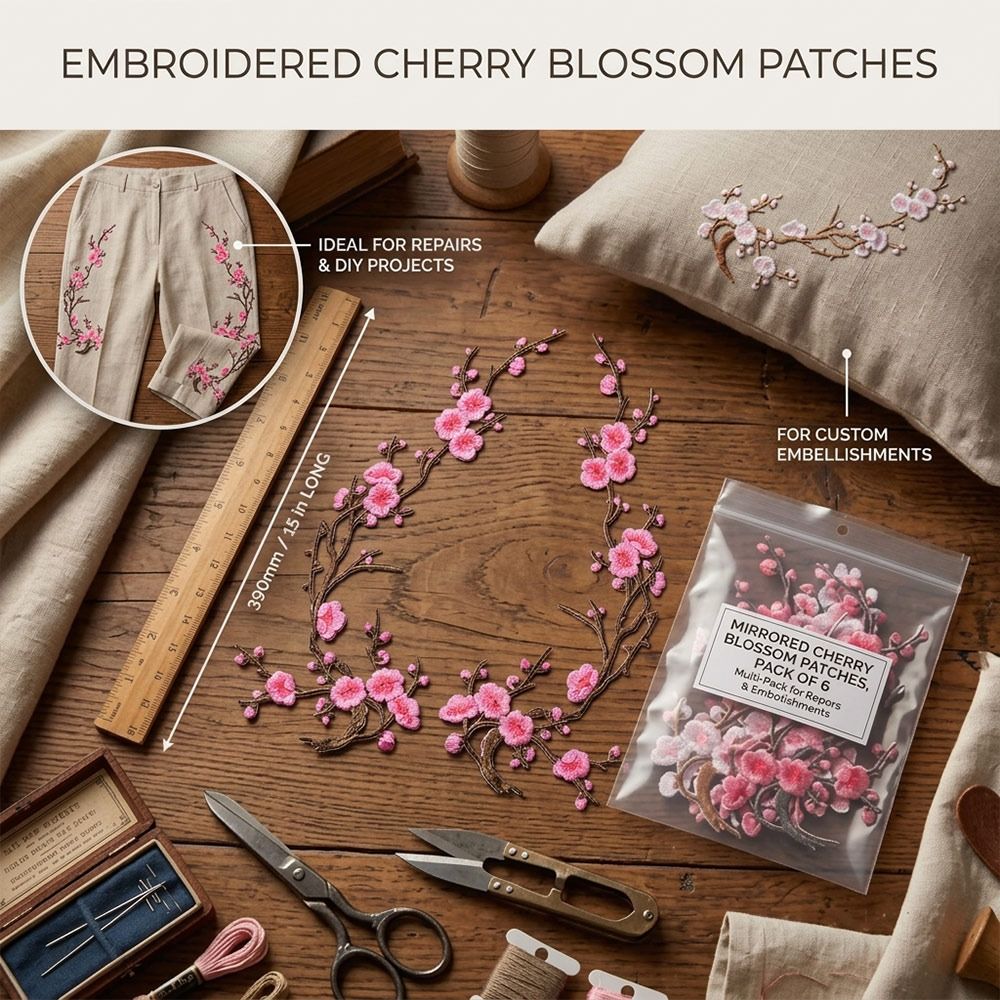 DIY Cherry Blossom Iron On Pat - огляд і ціна Sewing Repair