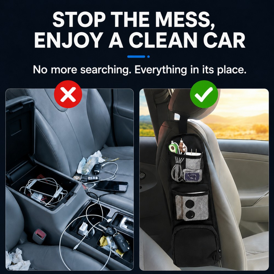 Car Seat Side Hanging Storage  - огляд і ціна Elastic Waistband Roll
